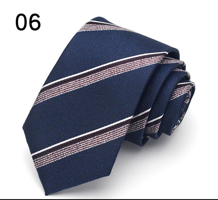 Formalno poslovno delo, razgovor za službo, prodaja in obleka prodajnega osebja, kravata, črtasta moška serija, široka izdaja 7 CM_voghion.com