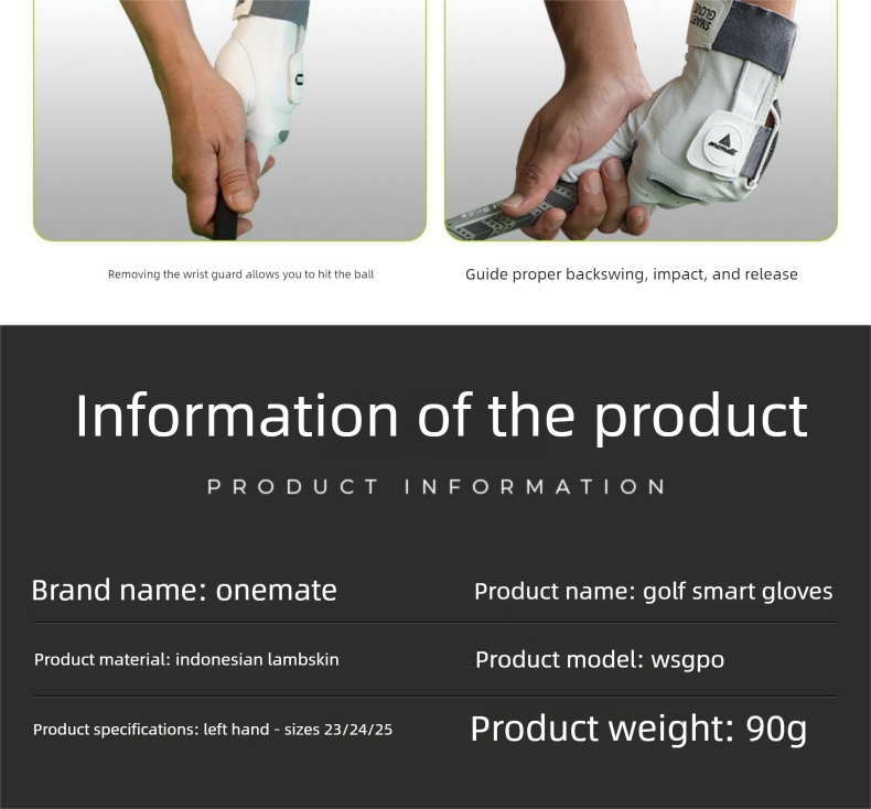 Practice Correction Smart Indonesian Lambskin Swing Tool Grip Gloves Men Golf Supplies_voghion.com