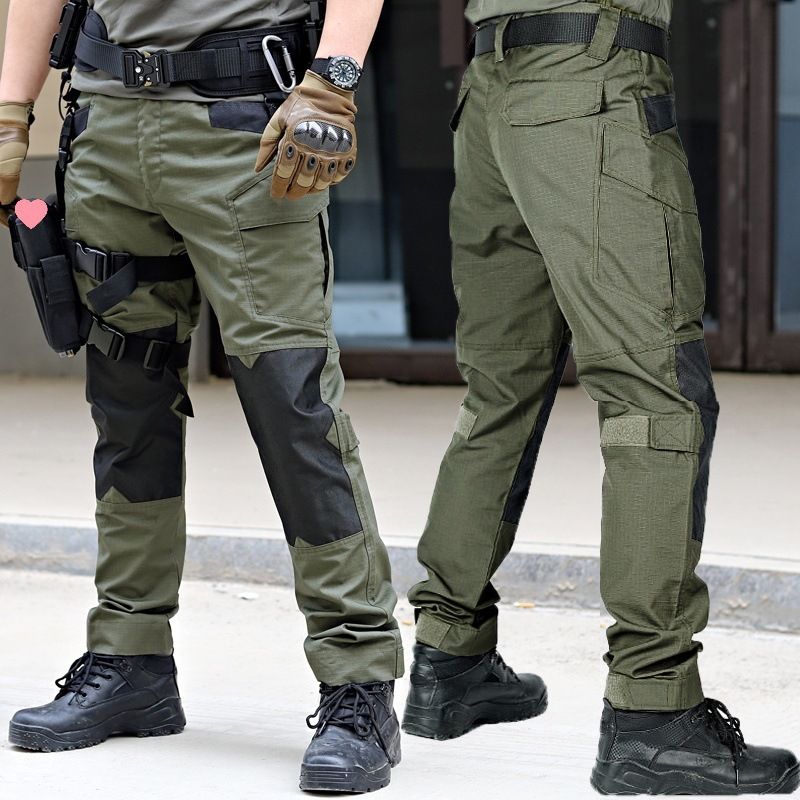Set di camicia e pantaloni tattici d'assalto - Uniforme militare edizione SP2 | Grigio industriale e mimetico | Antivento e ignifugo_voghion.com