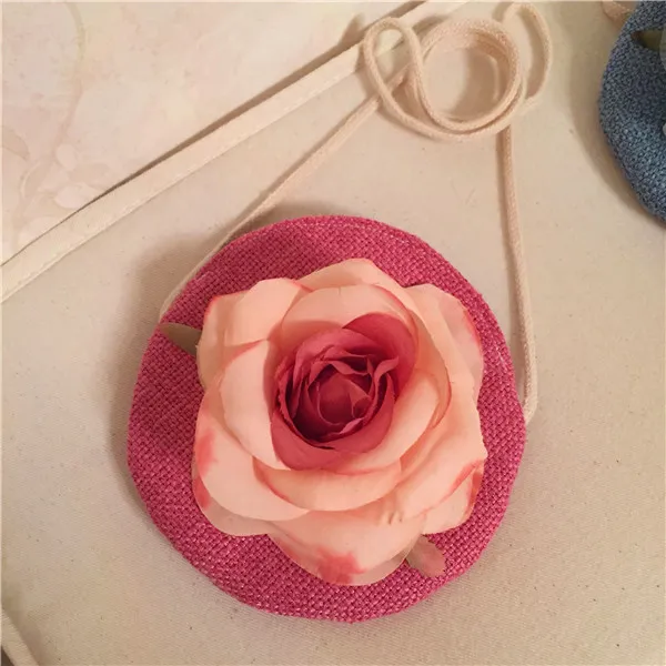 Borse da principessa per ragazze di fiori 3D Borsa a tracolla per bambini coreana moda rosa Nuova borsa per bambini carina Borsa per bambini rotonda_voghion.com