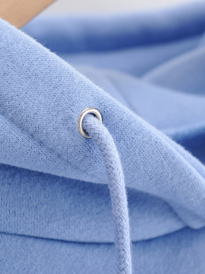 Ropa de mujer Otoño e invierno nuevo estilo suelto más sudadera con capucha de terciopelo + pantalones harén casuales con puños traje deportivo para mujer_voghion.com