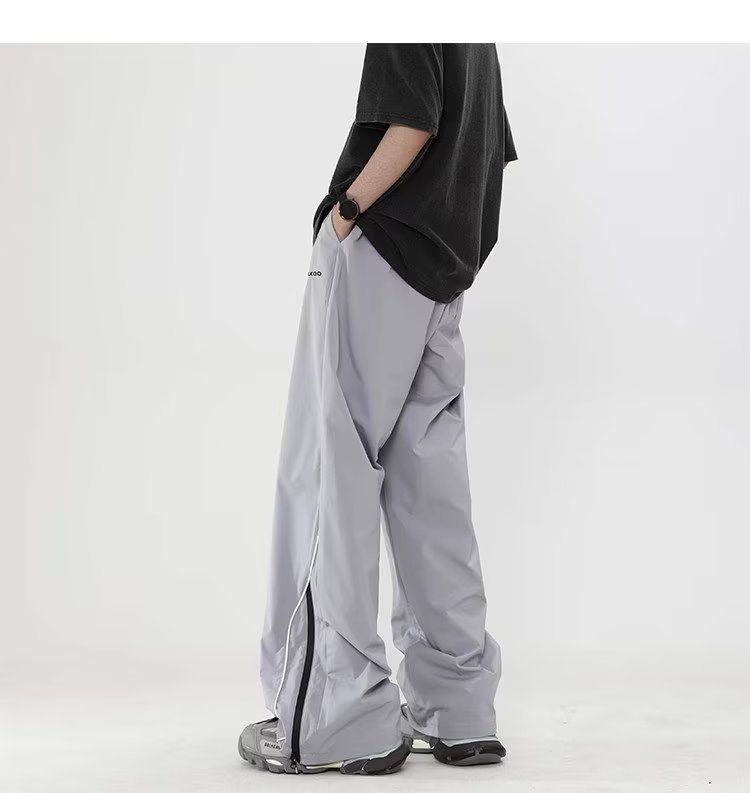 Charge For Men In Summer, Thin And Cool, Trendy Brand, Loose Casual P, American High Arcade Style, Wide Leg Sports_voghion.com