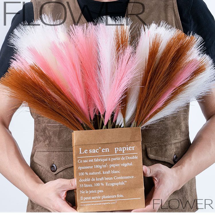 Maison et jardin Fleur Petite branche unique Scintillante Pampas Reed INS Style Fleur artificielle Décoration Maison Mariage_voghion.com