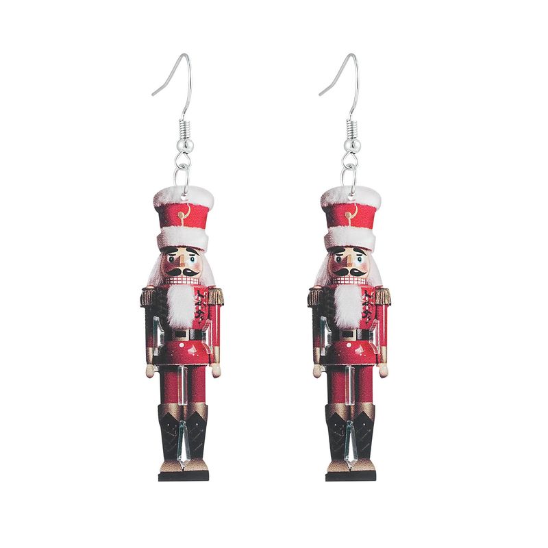 Nuovi orecchini in acrilico ecologici completamente gestiti, gioielli per le orecchie personalizzati a forma di soldato colorato dei cartoni animati_voghion.com