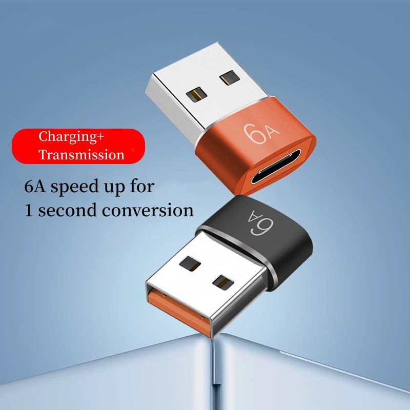 USB zu 6A Typ C OTG Adapter Typ C Buchse auf USB Stecker Konverter Schnelle Lade Datenübertragung F Laptop Buch OTG onverter harging_voghion.com