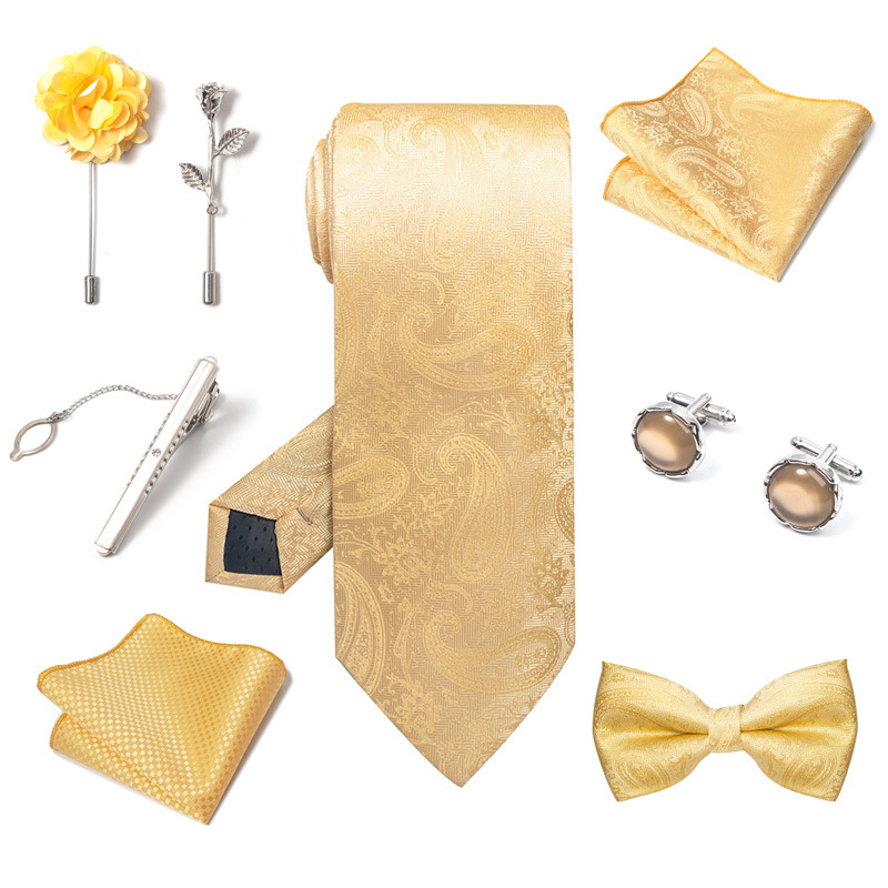 /Men's Ties & Handkerchiefs wedding groom's tie pocket square corsage gift box set men's tie ready stock wholesale_voghion.com