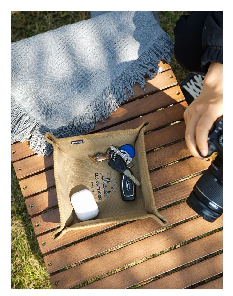 CLS Outdoor Camping Home Travel Box Portable Folding Square Miscellaneous Storage Tray_voghion.com