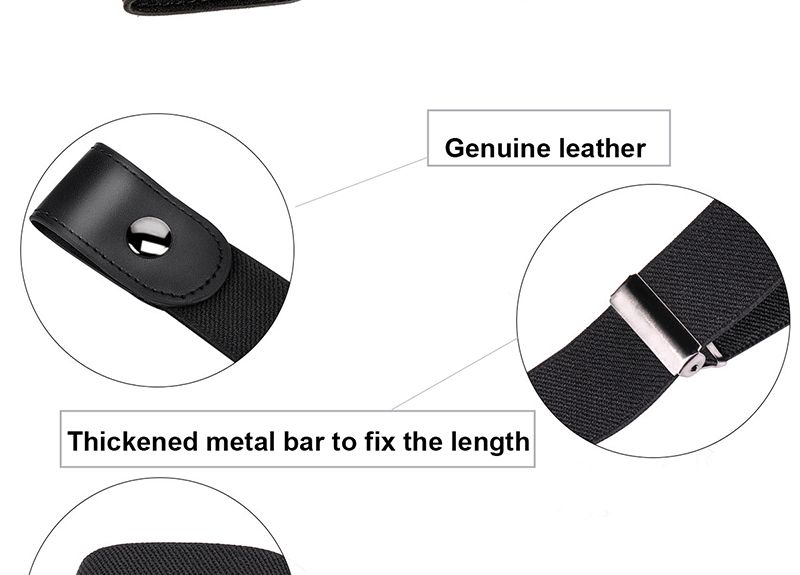 Cintura elastica elasticizzata senza fibbia per donne/uomini, senza fibbia per pantaloni jeans, abiti, senza problemi_voghion.com