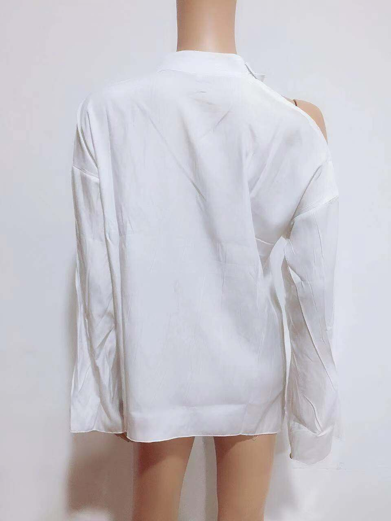 Women's clothing hot model off-shoulder sexy top women's T-shirt _voghion.com