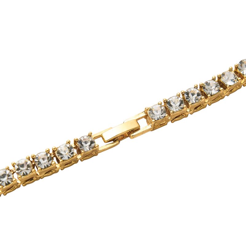Modische Tenniskette im minimalistischen Stil mit 5 mm Strasssteinen, Fußketten aus Gold und Silber für Herren und Damen_voghion.com