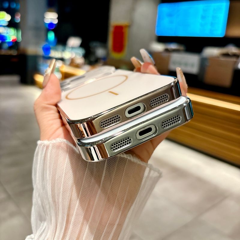 Luxury AG Nano Tempered Glass For Magsafe Case For IPhone 17 Air 16 15 14 13 12 11 Pro Max Plus Magnetic Wireless Charge Cover_voghion.com