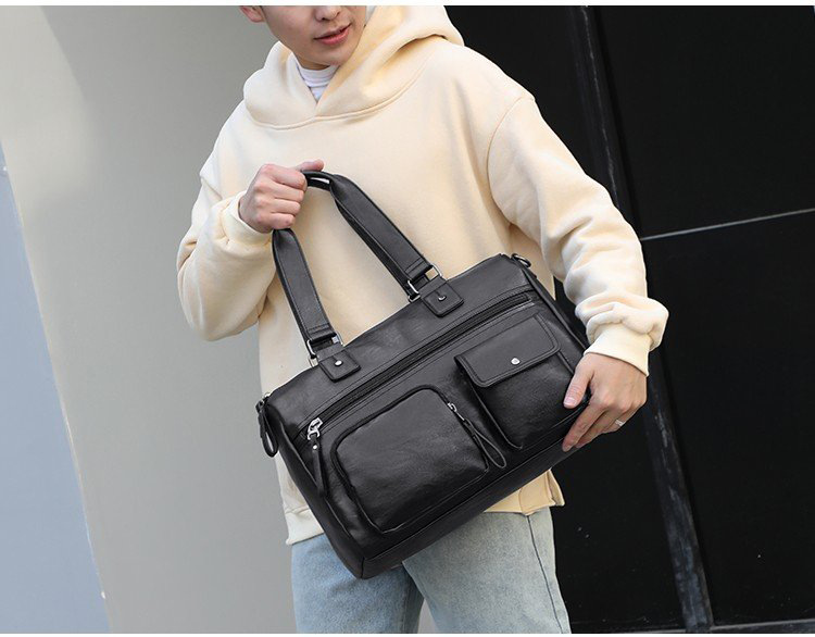 Borsa da viaggio portatile da viaggio d'affari di grande capacità portatile a breve distanza in PU da uomo_voghion.com
