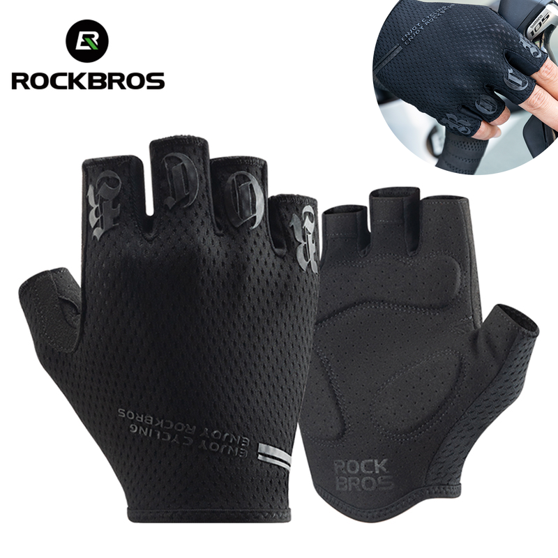 Gants de cyclisme ROCKBROS - Gants courts à demi-doigts, gants de sport pour l'été (DE)_voghion.com