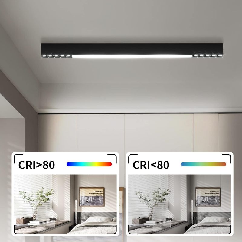 Glitzerlife Deckenlampe LED Deckenleuchte Schlafzimmer - Moderne 107CM Wohnzimmerlampe 32W Lang Küchenlampe Dimmbar Mit Fernbedienung Büro Deckenbeleuchtung Panel_voghion.com