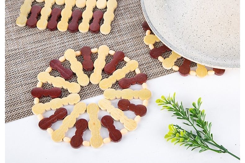1/8 Pak Schotel Warmte-isolatie Tafelbeker Pot Bord Bamboe Huishoudelijke Eetkom Matten_voghion.com