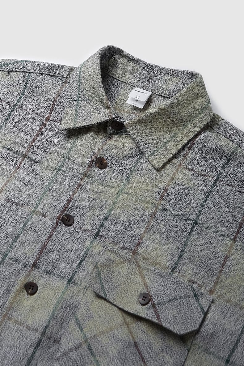 Camisa a cuadros de talla grande para hombre, estilo retro, informal, holgada, de manga larga_voghion.com