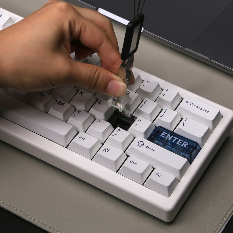 Teclado mecânico de três modos QK61 V2 VIA/QMK sem fio Bluetooth com estrutura de vedação Teclado mecânico_voghion.com