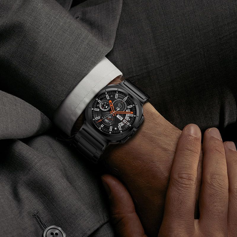 Curea pentru Samsung Galaxy Watch Ultra 47mm din oțel inoxidabil, brățară metalică pentru Samsung Galaxy Ultra, brățară de afaceri pentru bărbați_voghion.com