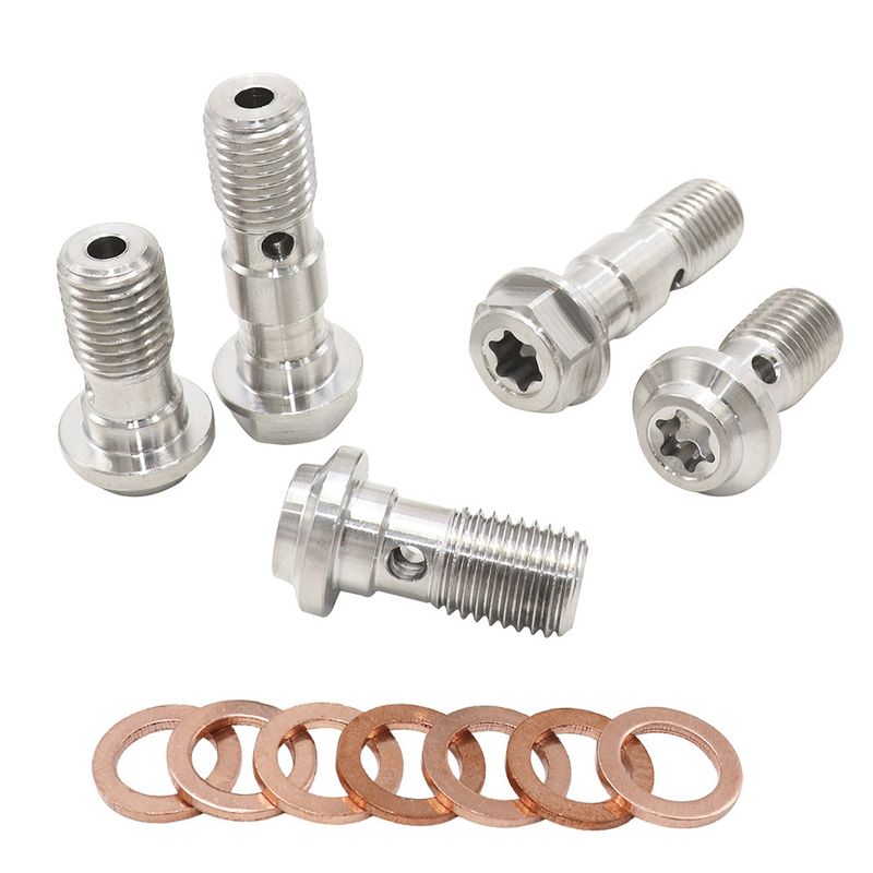 Universal 304 Stainless Steel Motorcycle Brake Caliper Banjo Bolt Bleed Screw Nipple M10X1.0MM/1.25MM For Honda Yamaha_voghion.com