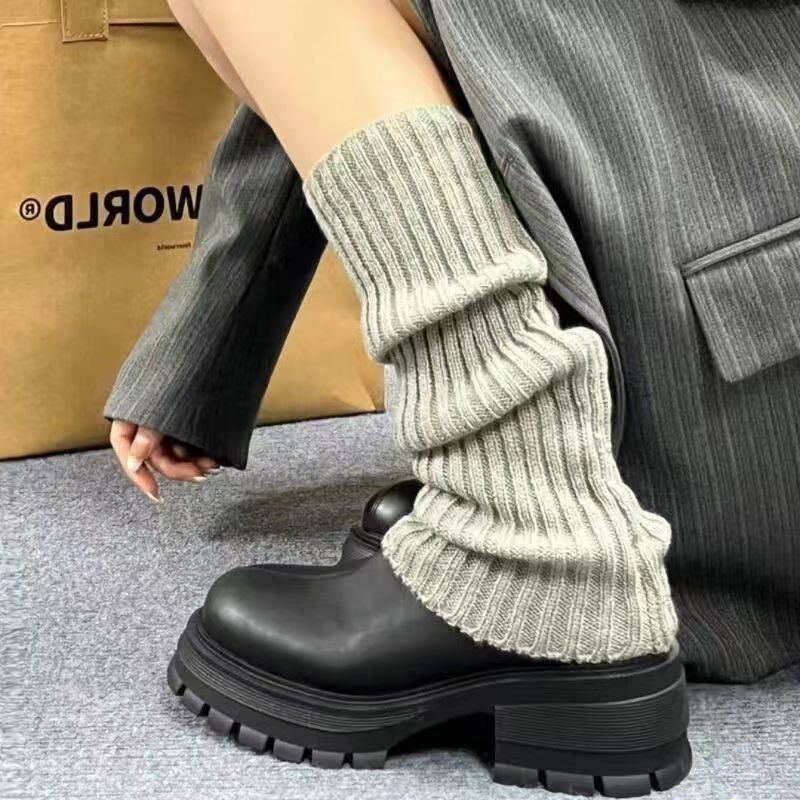 Lolita Knitted Slouch Extra Long Over-the-Knee Mid-Calf For Women Slimming Versatile JK Calf Socks_voghion.com
