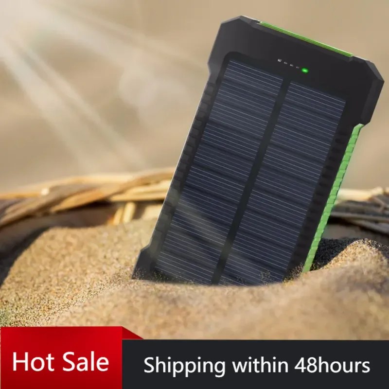 VENDA QUENTE 20000 MAh Bateria Externa Portátil Banco de Energia Solar Dual USB Carregamento Rápido Powerbank Carregador de Telefone para Smart_voghion.com