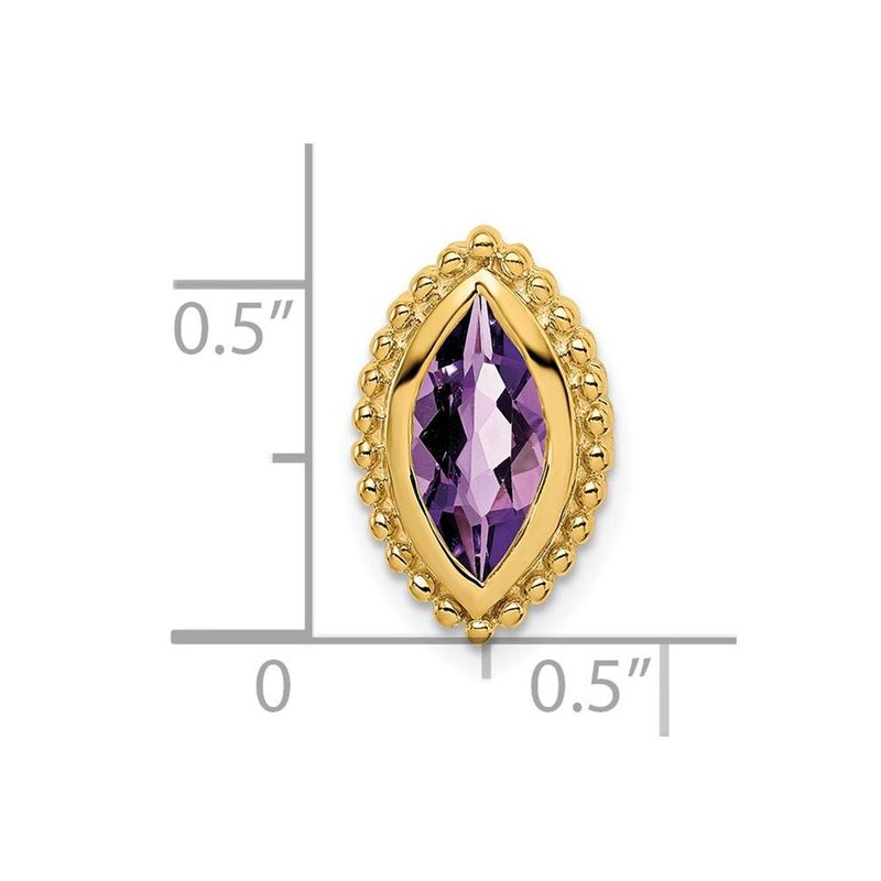 14k Marquise Amethyst Chain Slide_voghion.com