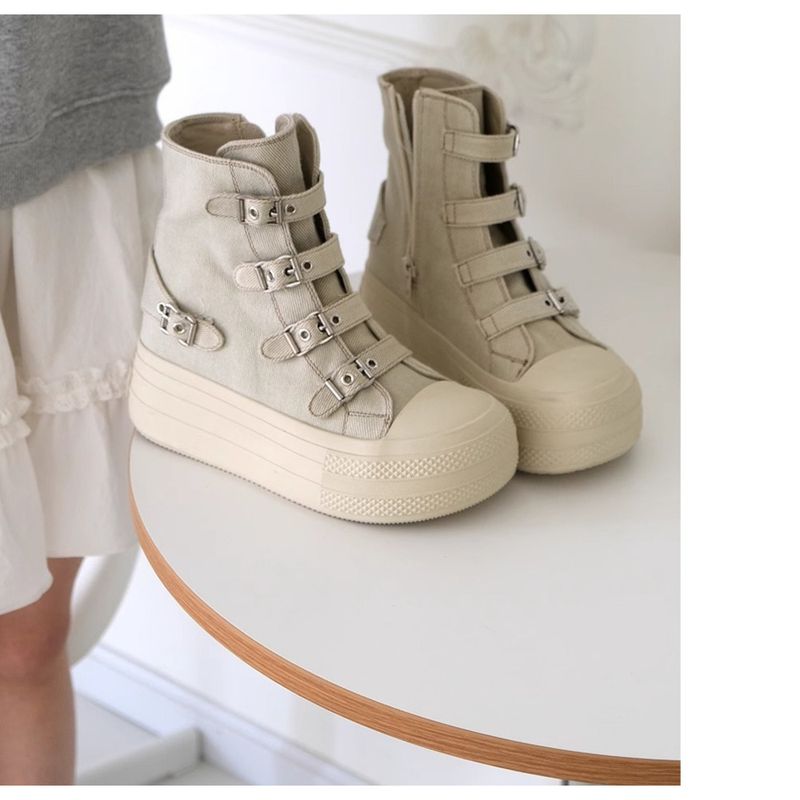 Women's Canvas Elevated New Style Thickened Sole Casual Versatile_voghion.com
