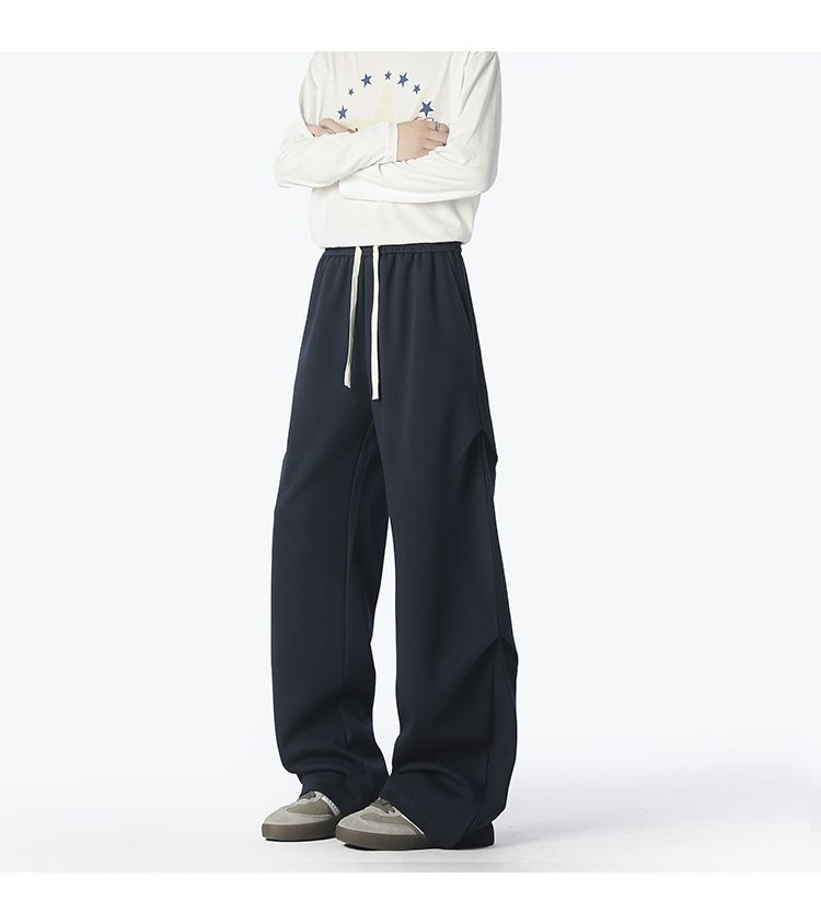 Lässige Jogginghose für Herren – Winter-Cargohose mit Fleecefutter und Fallschirm, geradem Bein und elastischer Taille für Streetwear und täglichen Komfort_voghion.com