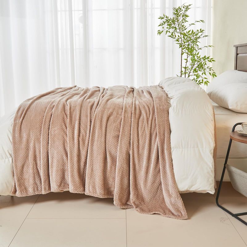 Decke, weich, gemütlich, Überwurfdecke, leicht, Plüsch, Komfort, strukturierte Flanelldecke, warme Plüschdecke, Schlafsofa_voghion.com