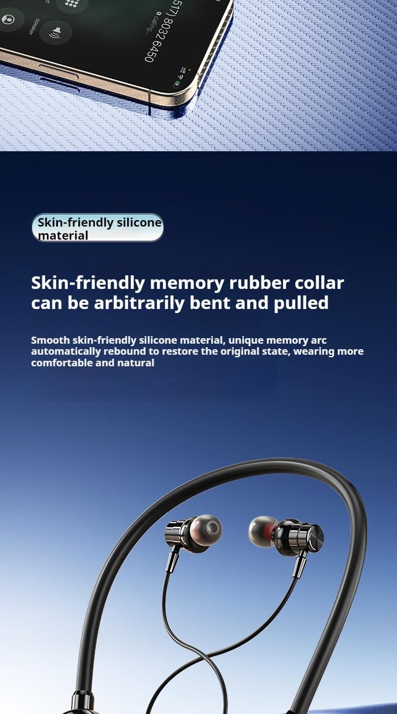 Cuffie Bluetooth wireless con archetto da collo, display LED, suono stereo a forma di auto sportiva, auricolari magnetici in-ear, auricolari sportivi per giocatori_voghion.com