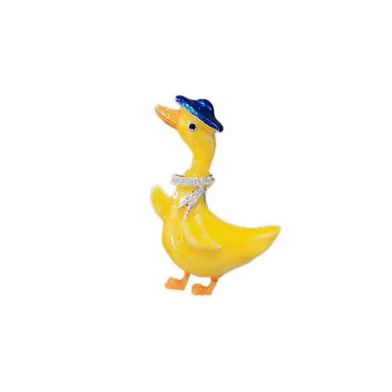 Lindo broche de pato amarillo pequeño, pin de personalidad de moda, pin de solapa, pin de regalo navideño para niñas, accesorios para trajes y cárdigans_voghion.com