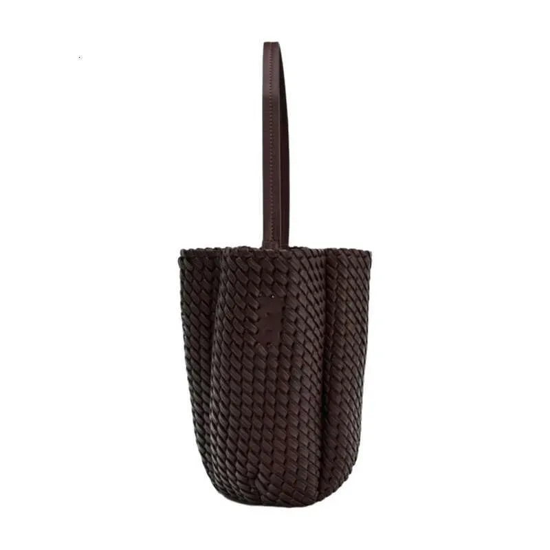 Borsa a secchiello intrecciata, nuova, alla moda, casual, da donna, a tracolla, di grande capacità_voghion.com