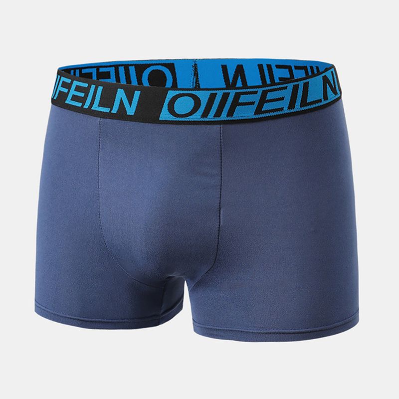 Overseas Five-Pack Men's Underwear Large Size Comfortable Loose Sports Briefs Youth Boxer Shorts_voghion.com