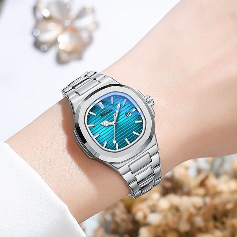 Steel Belt Watch Couple Luminous Waterproof Fashion Business Calendar Men And Women Quartz Watch Daily Commute Leisure Birthday Valentine's Day Gift_voghion.com