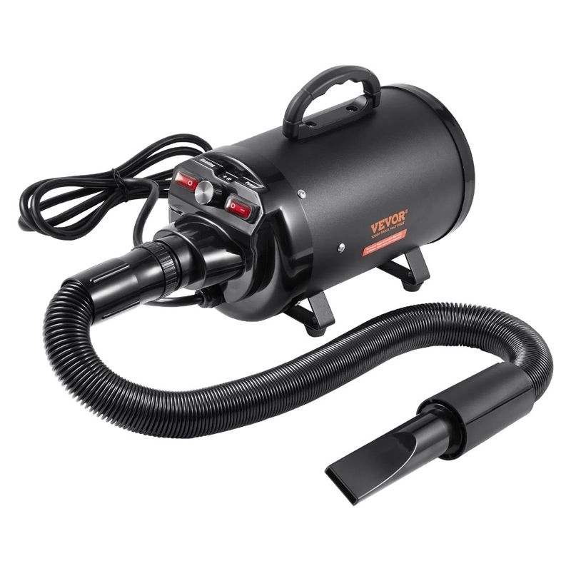 Asciugacapelli per cani da 4,3 CV senza asciugatrice, 2800 W, con temperatura regolabile, per toelettatura e controllo dei cani, asciugacapelli con velocità regolabile per animali domestici 4_voghion.com