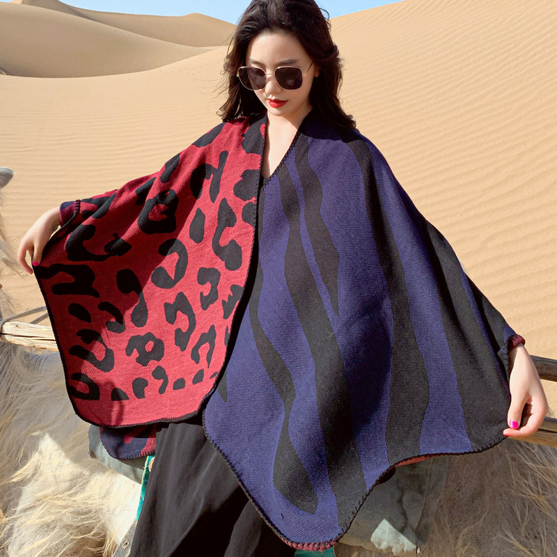 Xizang Qinghai Lake Tourism Photographs Wrapped with a shawl scarf outside the Women's autumn and winter thickened warm_voghion.com