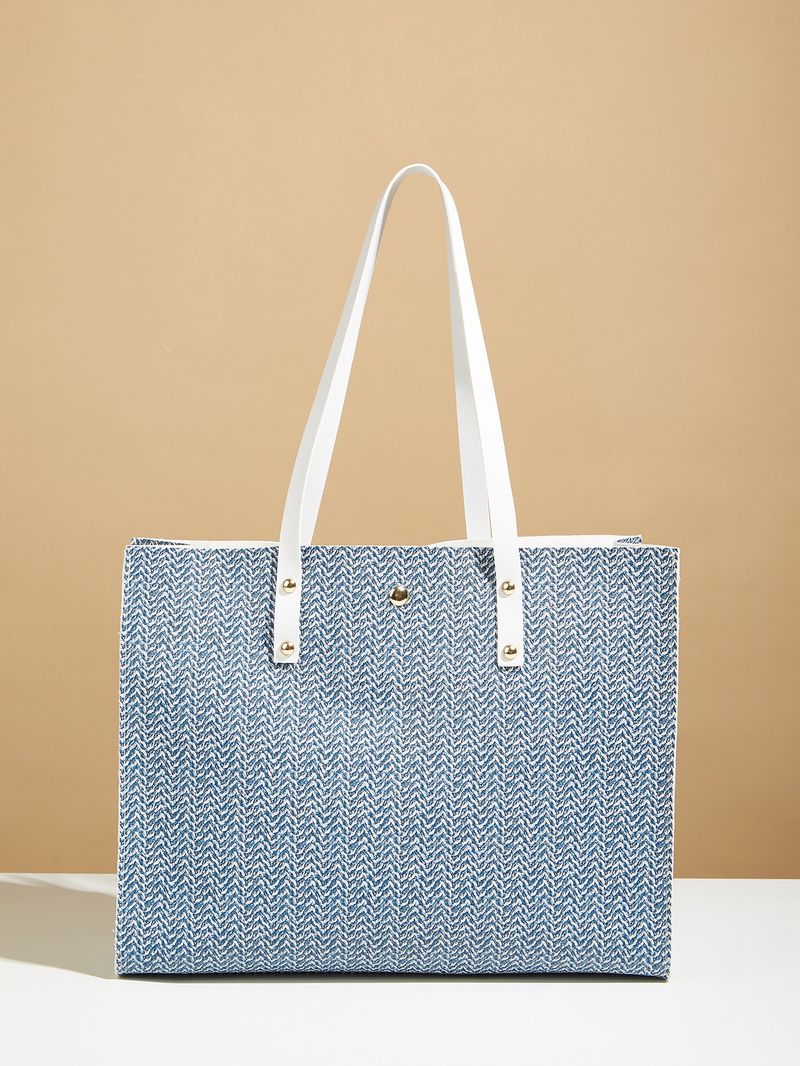 Fashion Letter Print Tote Bag - Large Spacious Shoulder Bag For Women, Stylish Carryall Purse_voghion.com