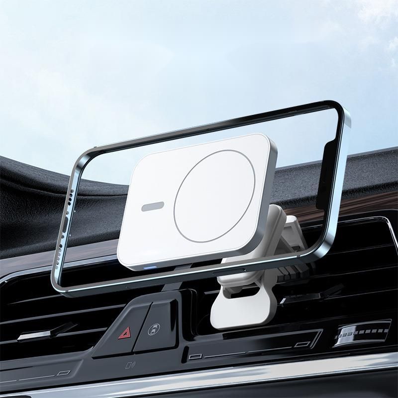 15W Magnetic Wireless Chargers Car Air Vent Stand Phone Holder Mini Fast Charging Station For IPhone 12 13 14 Pro Max Macsafe_voghion.com