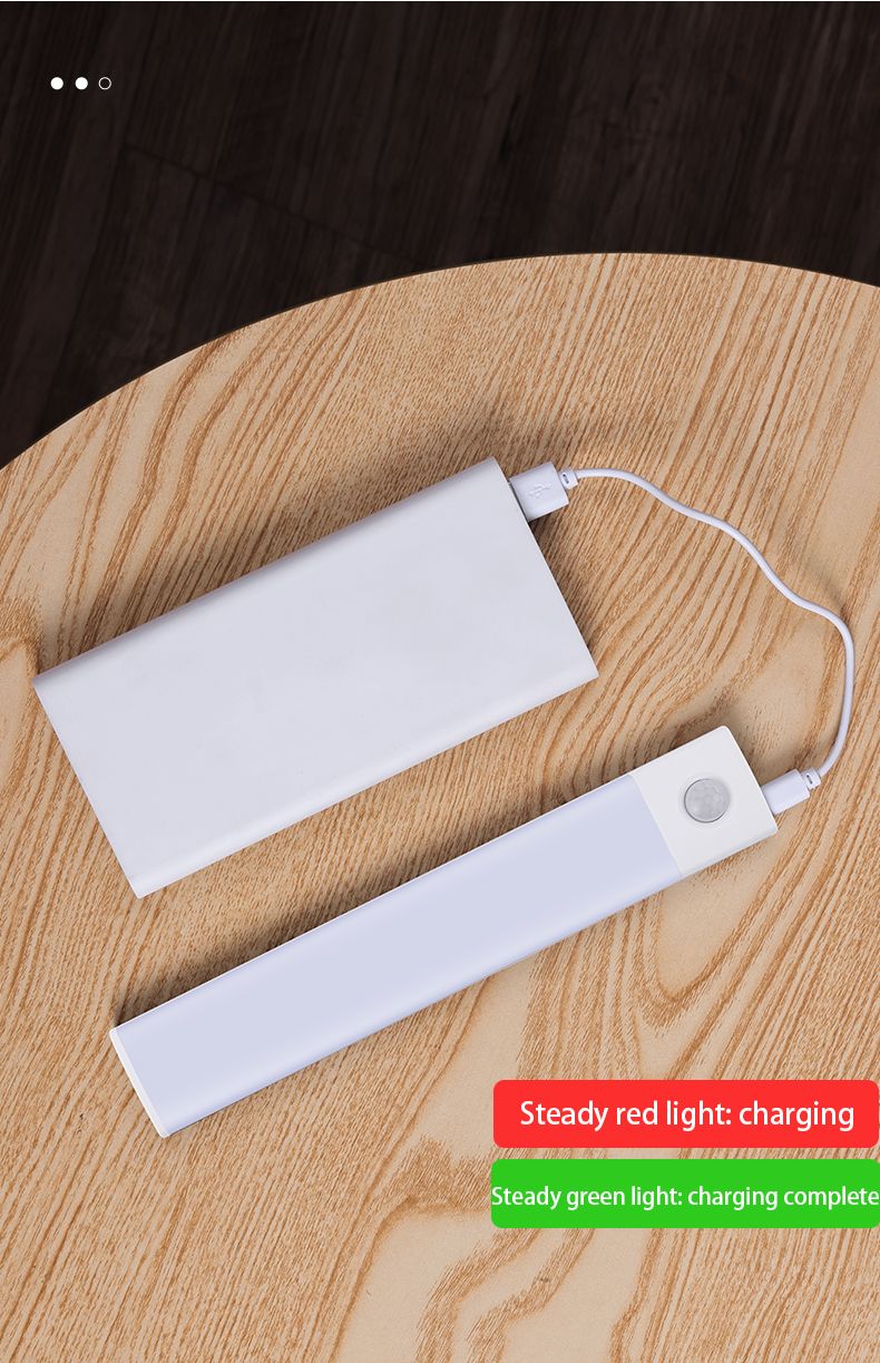 Luz noturna LED tipo C recarregável com sensor de movimento RYYD para armários de cozinha, iluminação de 10 cm/20 cm/30 cm/40 cm/50 cm_voghion.com