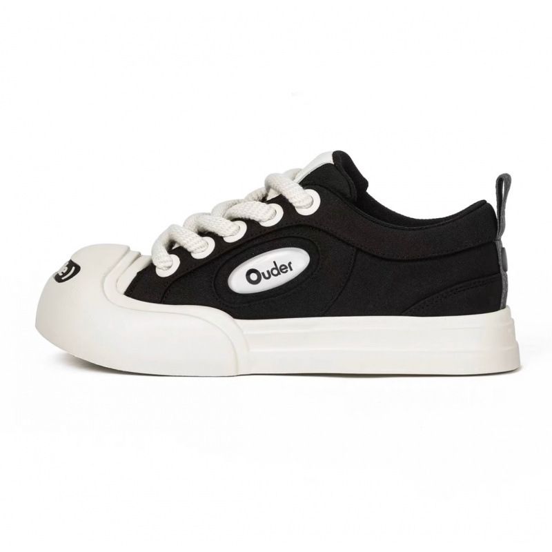 Geyik Aynı Stil Dışı Gülümseyen Boyu Artan Kalın Taban Açık Ağızlı Gülümseyen Tuval Kadınlar İçin Çirkin Sevimli Çift Küçük_voghion.com