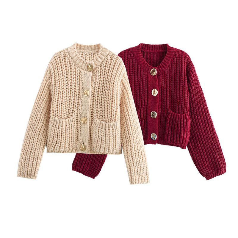 Kuscheliger Oversize-Strickpullover – Grobstrick mit Zopfmuster, offene Vorderseite, lässiger Langarm-Wickelpullover – Streetwear-Chic (mehrere Farben/Größen)_voghion.com