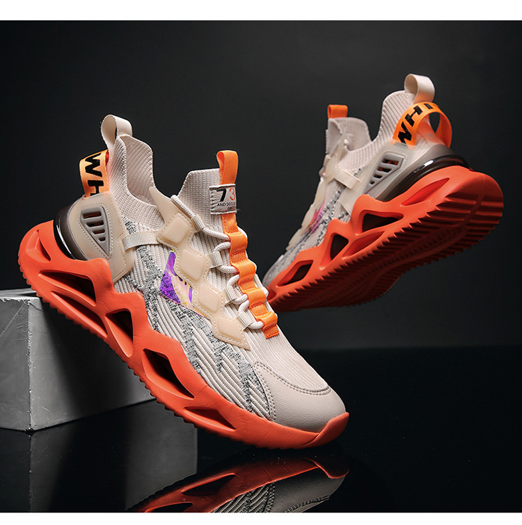 Grandi calzini da corsa traspiranti per la primavera 2024 nuovi casual con tessuto a mosca, scarpe da uomo alla moda_voghion.com