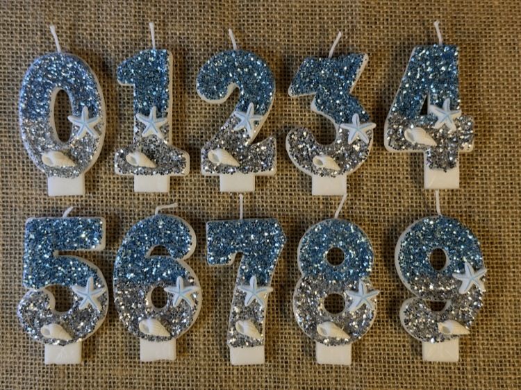 Digital Birthday Candle Cake Decoration Party Celebration Ocean Creative Handmade DIY_voghion.com