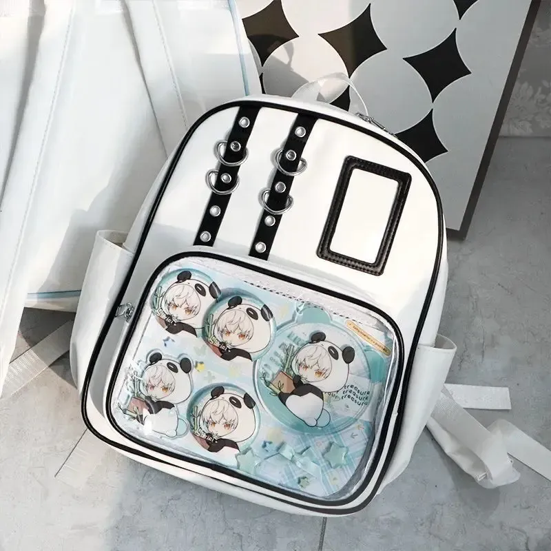 Zaino mini carino Y2K da donna, borsa kawaii Ita, zaino trasparente per ragazze dolci, zaino fai da te con display, stile Lolita Preppy_voghion.com