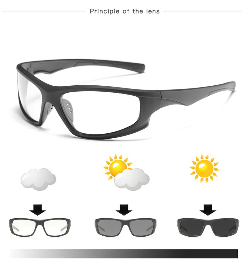 Gafas de sol fotocromáticas polarizadas HOOLDW de moda para hombre, para deportes al aire libre, gafas de sol camaleónicas, gafas de conducción, gafas que cambian de color_voghion.com