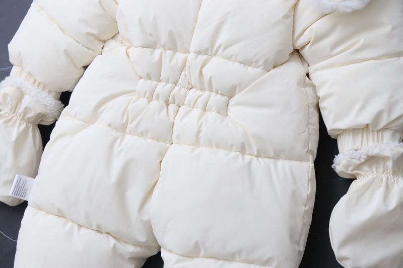 Pelele de invierno premium con capucha para bebé Mother & Kids: mono grueso acolchado de algodón para bebés y niños pequeños (66-90 cm), unisex, manga larga, con cremallera_voghion.com