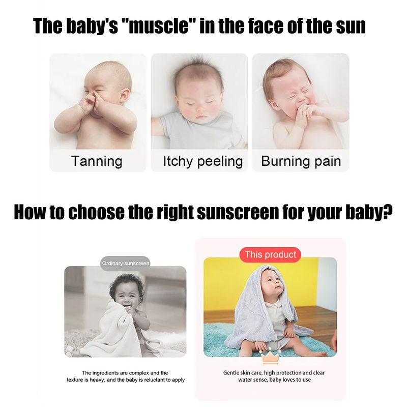 Crema protettiva per tutto il corpo, delicata e non irritante, anti-UV, rinfrescante per la pelle, per bambini, estate 2025_voghion.com