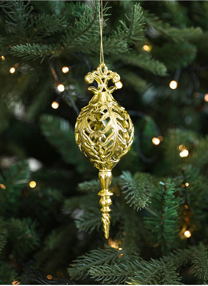 Elegant Christmas Ornaments Set – Gold-Plated Plastic Holiday Tree Decorations (30 Unique Designs: Angels, Snowflakes, Deer & More)_voghion.com