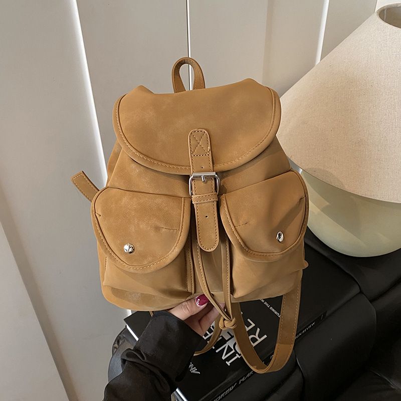 Sac à dos en velours de peau de cerf de haute qualité, nouveau sac à dos de voyage décontracté et tendance pour femme_voghion.com