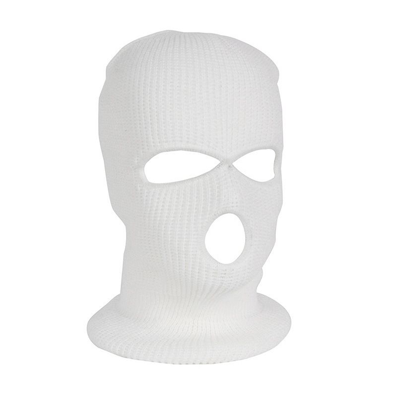 Varm huvudbonad Trehåls ullmössa Fiske Herr Vinter Baotou Ansiktsridhjälmfoder Akryl Stickad Mössa Mask_voghion.com